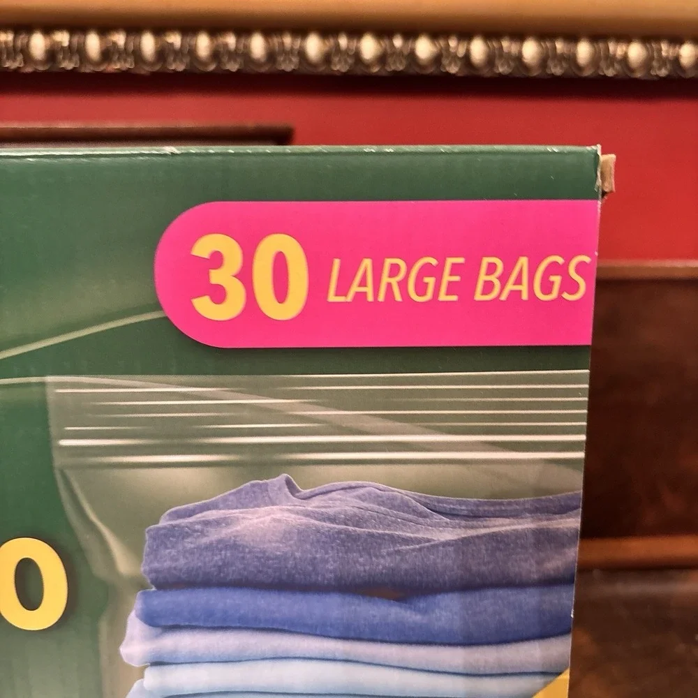 Seal‎ Fresh XL Jumbo Storage Bags 3 Gallon Zip N Seal 30 Count Extra Thick New